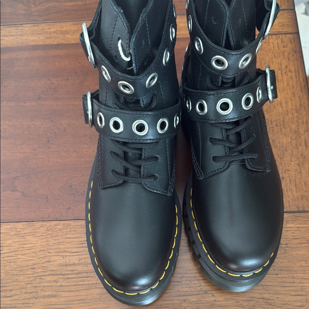 Dr. Martens Black Leather Combat Boots